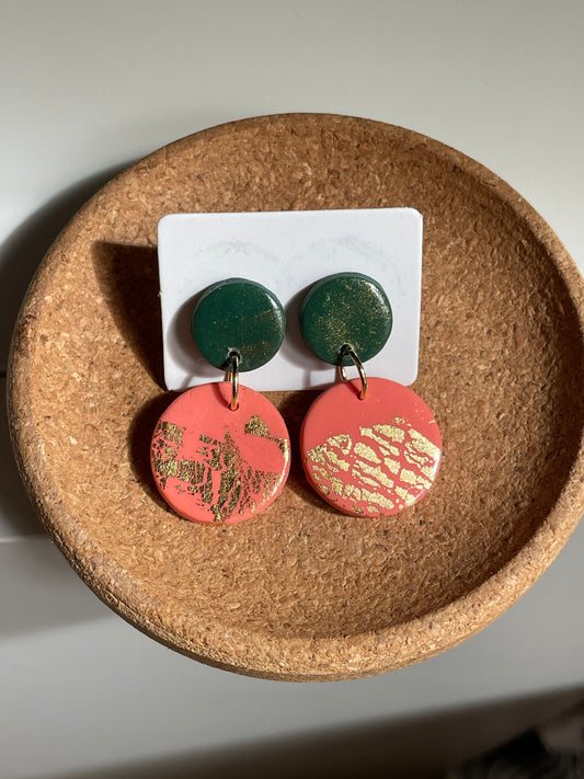 Fimo Ohrringe mit Balttgold