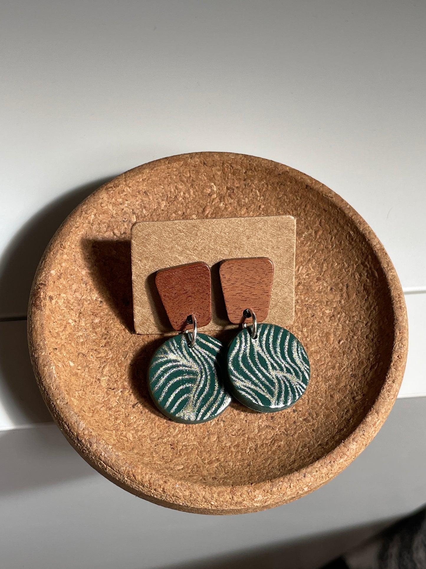 Fimo Ohrringe mit Holzstecker