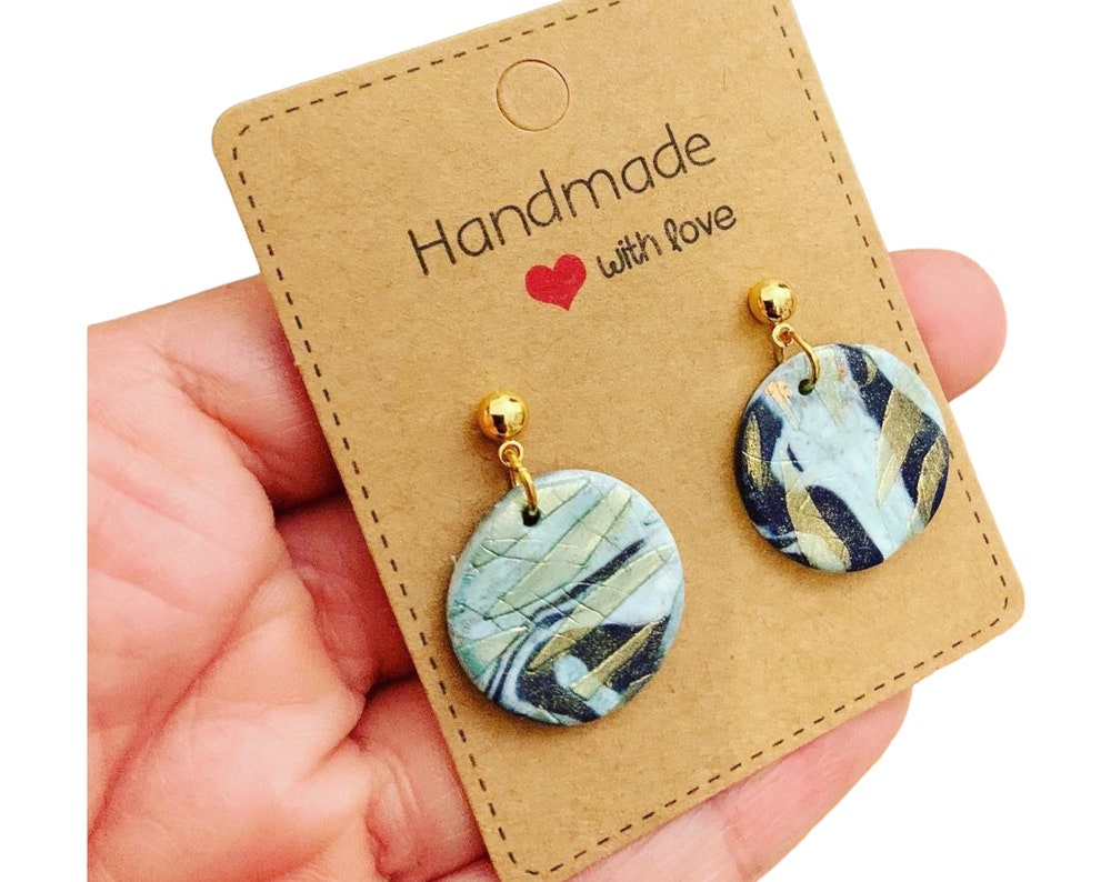 Fimo Ohrringe „Sky“